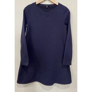 COS Dress Sweatshirt Fleece Lined A Line Pockets Navy Blue XS